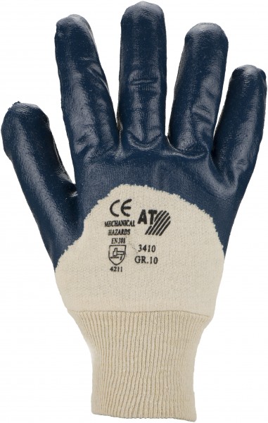 Nitril-Handschuh, blau, Strickbund, Größe: 8-11, Farbe: BLAU