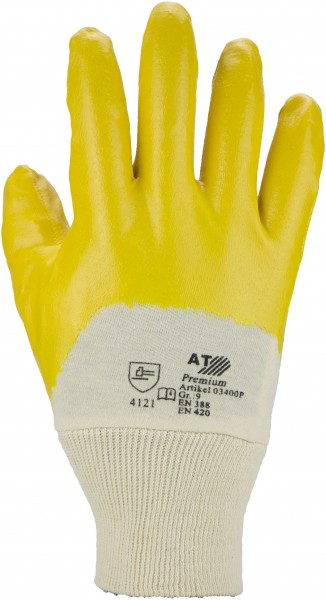 Nitril-Handschuh, gelb, Premiumqualität, Größe: 7-11, Farbe: GELB
