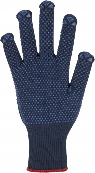 Feinstrick-Handschuh, Punktbenoppung, Strickbund, Größe: 6, 7-11 Farbe: BLAUBLAU