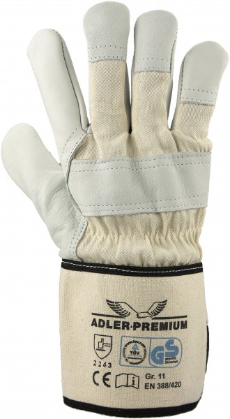 Rindnarbenleder-Handschuhe, Premium Qualität, hohe Lederstärke, Größe: 8-12, Farbe: NATURFARBEN