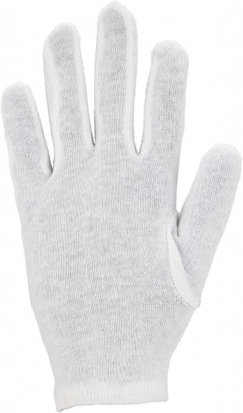 Baumwoll-Trikot-Handschuhe, Schichteln, Größe: 6, 7 - 11, Farbe: WEISS