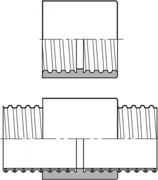 Schraubverbinder, zum Verbinden/Verlängern/Reparieren von Spiralschläuchen; für Ø 60mm; CONNECT 246