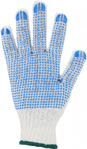 Grobstrick-Handschuh, Punktbenoppung, Strickbund, Größe: 7/8 - 9/10, Farbe: WEISSBLAU