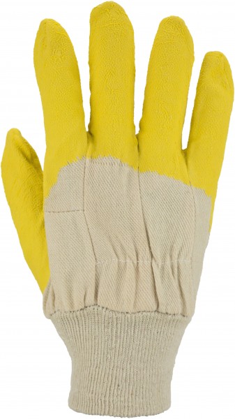 Latex-Handschuhe, gelb, Strickbund, Farbe: GELB